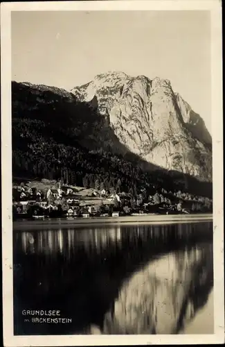 Ak Grundlsee Steiermark, Teilansicht, Backenstein