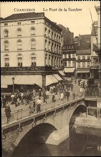 Ak Charleroi Wallonien Hennegau, Pont de la Sambre