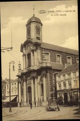 Ak Charleroi Wallonia Hennegau, Kirche der Oberstadt
