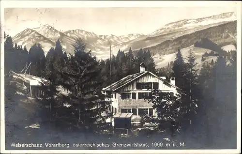 Ak Riezlern Mittelberg in Vorarlberg, Walserschanz