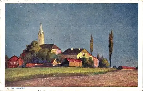Künstler Ak Weismann. F., Freinberg Schärding in Oberösterreich, Teilansicht