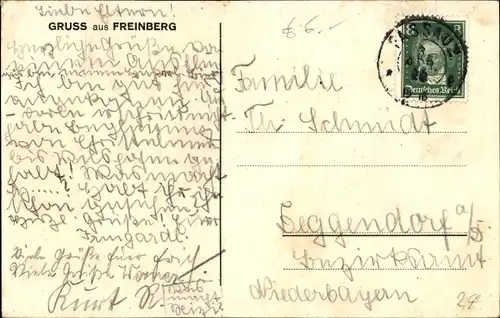 Künstler Ak Weismann. F., Freinberg Schärding in Oberösterreich, Teilansicht