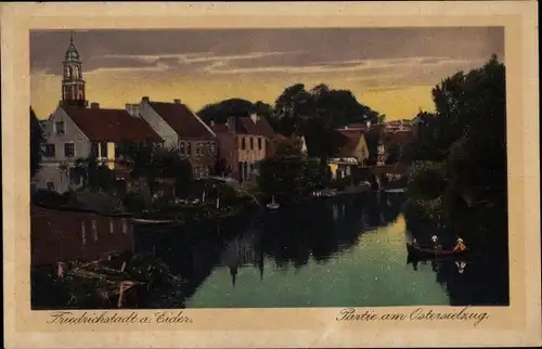 Ak Friedrichstadt an der Eider Nordfriesland, Partie am Ostersielzug