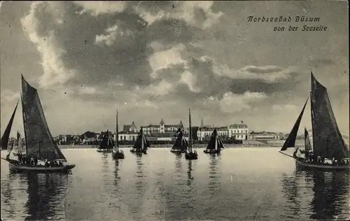 Ak Nordseebad Büsum, Segelpartie