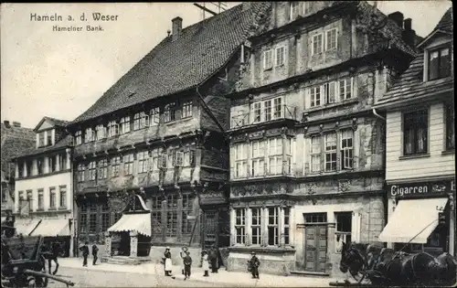 Ak Hameln an der Weser Niedersachsen, Hamelner Bank, Zigarrenhandlung