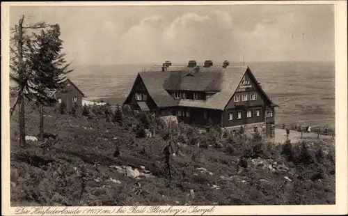 Ak Świeradów Zdrój Bad Flinsberg Isergebirge Schlesien, Heufuderbaude, Schronisko Na Stogu Izerskim