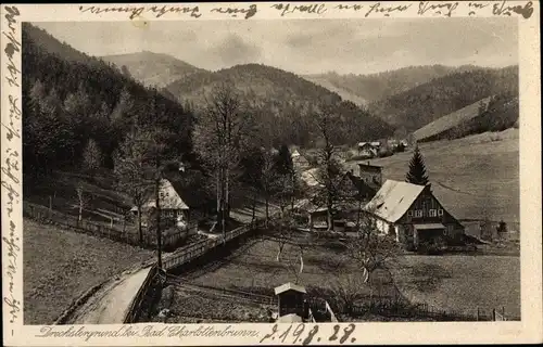 Ak Drechslergrund bei Jedlina Zdrój Bad Charlottenbrunn Schlesien, Panorama