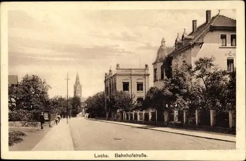 Ak Lucka im Altenburger Land, Bahnhofstraße
