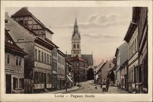 Ak Lucka im Altenburger Land, Pegauer Straße