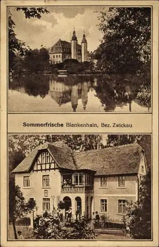 Ak Blankenhain Crimmitschau in Sachsen, Schloss, Wohnhaus