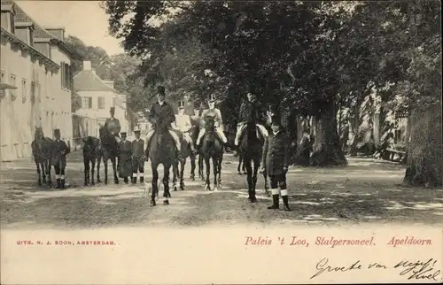 Ak Apeldoorn Gelderland, Paleis Het Loo, Stalpersoneel