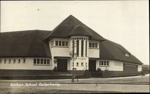 Ak Arnhem Gelderland Niederlande, School Geitenkamp