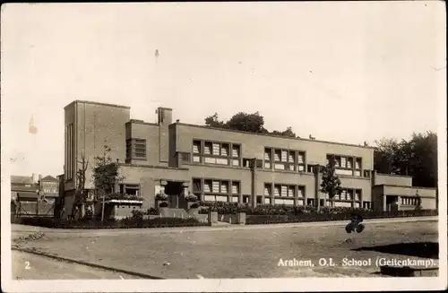 Ak Arnhem Gelderland Niederlande, OL School, Geltenkamp