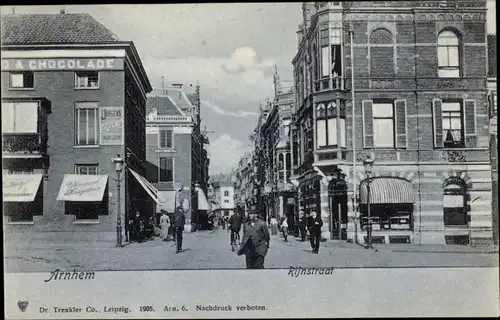 Ak Arnhem Gelderland Niederlande, Rijnstraat