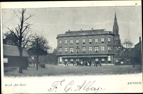 Ak Arnhem Gelderland Niederlande, Hotel De Zon