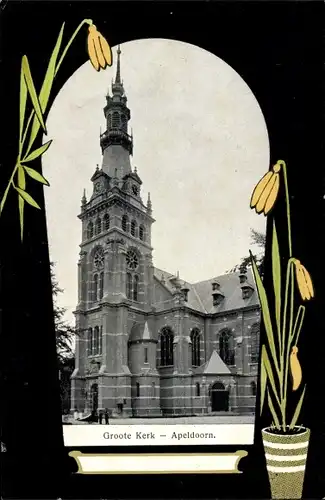 Ak Apeldoorn Gelderland, Groote Kerk