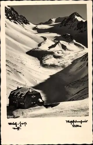 Ak Sellrain Tirol, Stubaier Alpen, Westfalenhaus, Schutzhaus im Winter