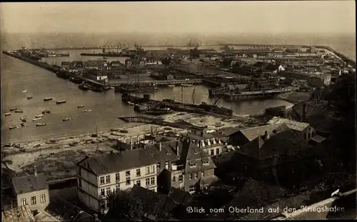 Ak Helgoland, Oberland, Kriegshafen