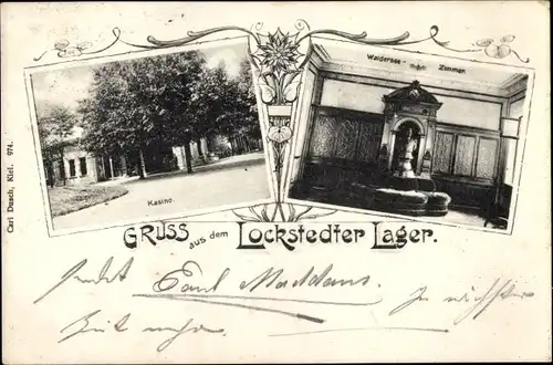 Ak Lockstedt in Holstein, Lockstedter Lager, Kasino, Waldersee-Zimmer