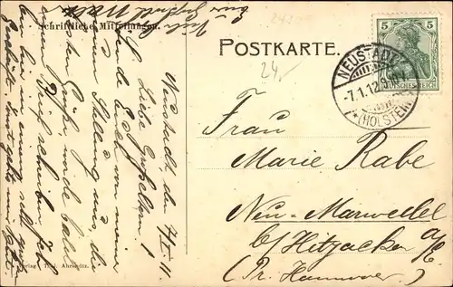 Ak Neustadt in Holstein, Hafen, Segelschiffe