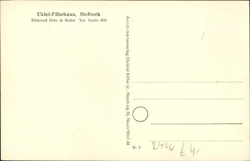 Ak Sielbeck Eutin in Ostholstein, Schweizer Idyll, Uklei-Fährhaus