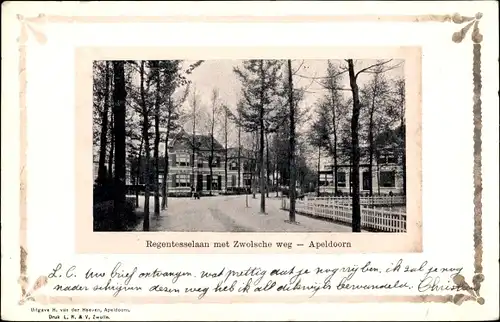 Passepartout Ak Apeldoorn Gelderland, Regentesselaan, Zwolsche weg