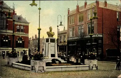 Ak Apeldoorn Gelderland, Marktplatz, Monument Willem I