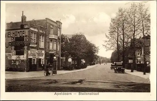 Ak Apeldoorn Gelderland, Stationstraat