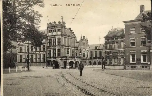 Ak Arnhem Gelderland Niederlande, Rathaus