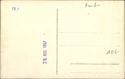 Foto Ak Zimmermänner bei der Arbeit, Holzbalken, Gerüst, 1957