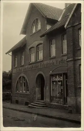 Foto Ak Gasthof zum Ratskeller von Friedrich Vetter, Geschäft, Schaufenster, Reklame Persil