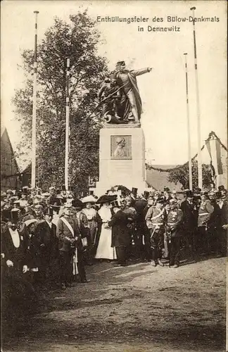 Ak Dennewitz Niedergörsdorf in Brandenburg, Enthüllungsfeier des Bülow Denkmals