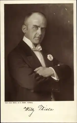 Ak Schauspieler Willy Thiele, Portrait