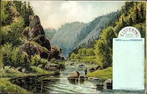 Künstler Litho Steinicht Pöhl im Vogtland, Elstertal