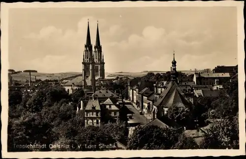 Ak Oelsnitz im Vogtland, Egerstraße, Kirche