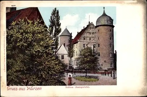 Ak Wurzen in Sachsen, Schloss, Amtsgericht