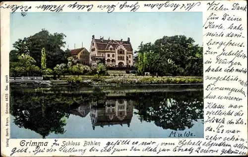 Ak Leuchtfenster Ak Böhlen Grimma in Sachsen, Schloss Böhlen