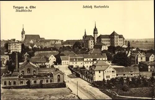 Ak Torgau an der Elbe, Stadtkirche, Schloss Hartenfels