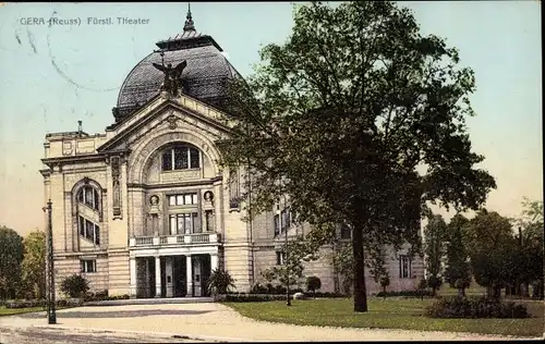 Ak Gera in Thüringen, Fürstl. Theater