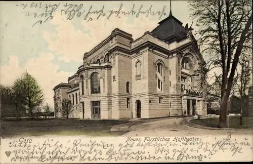 Ak Gera in Thüringen, Neues Fürstliches Hoftheater