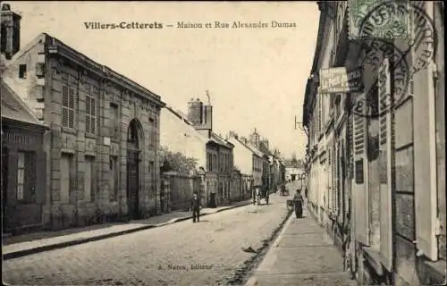 Ak Villers-Cotterêts Aisne, House und Rue Alexandre Dumas