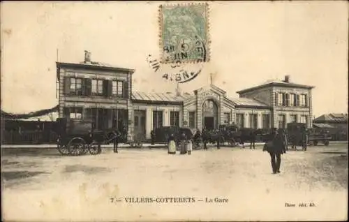 Ak Villers-Cotterêts Aisne, La Gare