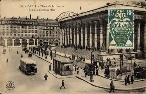 Ak Paris II., Place de la Bourse