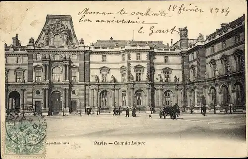 Ak Paris I, Gericht des Louvre
