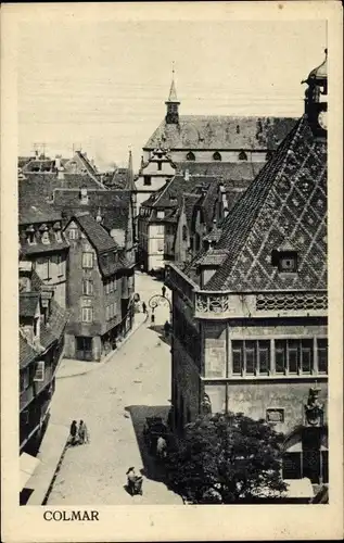 Ak Colmar Kolmar Alsace Haut Rhin, Teilansicht