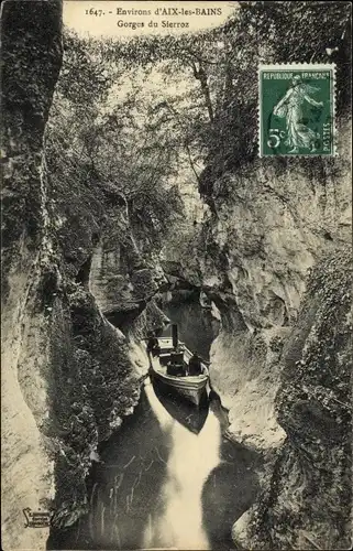 Ak Aix les Bains Savoie, Sierroz-Schluchten