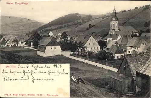 Ak Geising Altenberg im Erzgebirge, Gesamtansicht