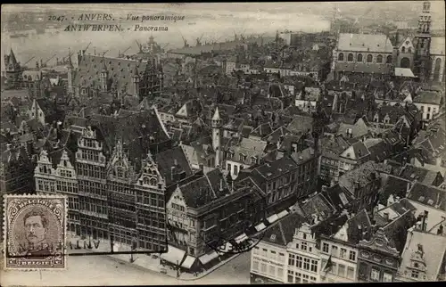 Ak Antwerpen Antwerpen Flandern, Panoramablick