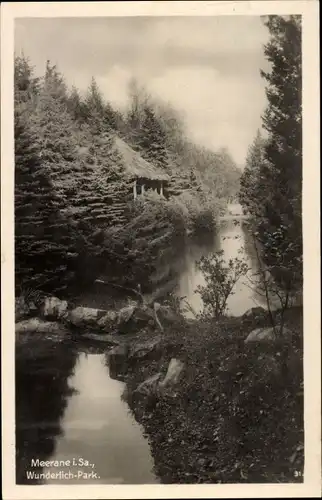 Ak Meerane in Sachsen, Wunderlichpark, Pavillon