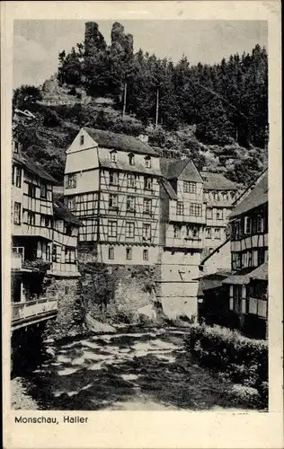 Ak Monschau Montjoie in der Eifel, Haller, Fachwerkhäuser